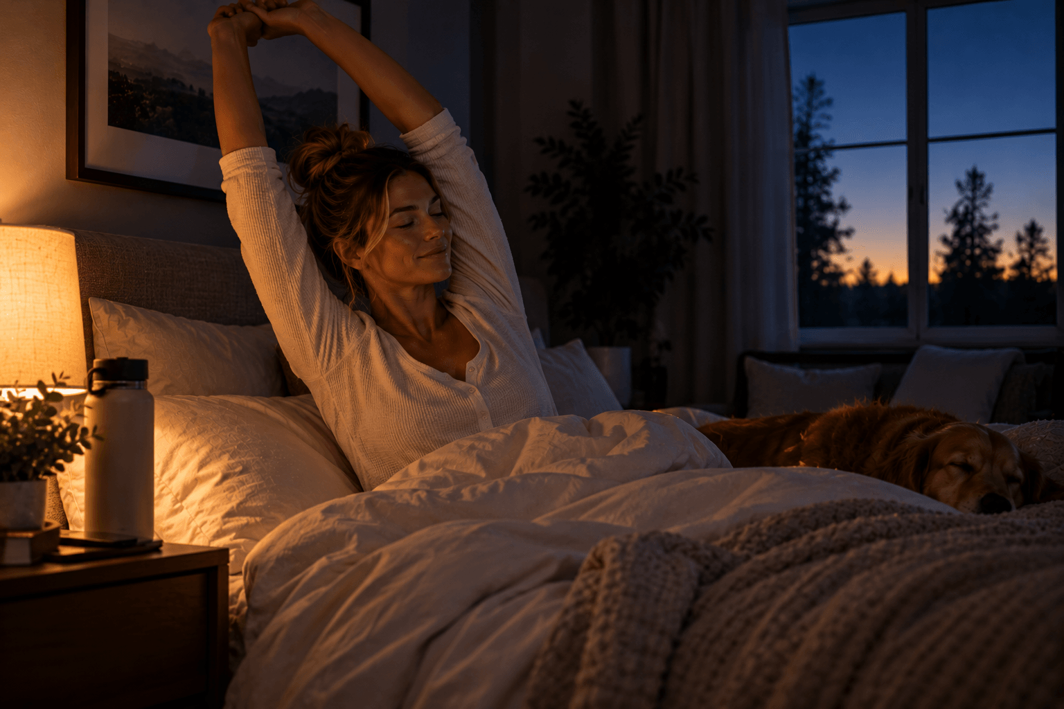 4:50 am: a person woken by a dry mouth