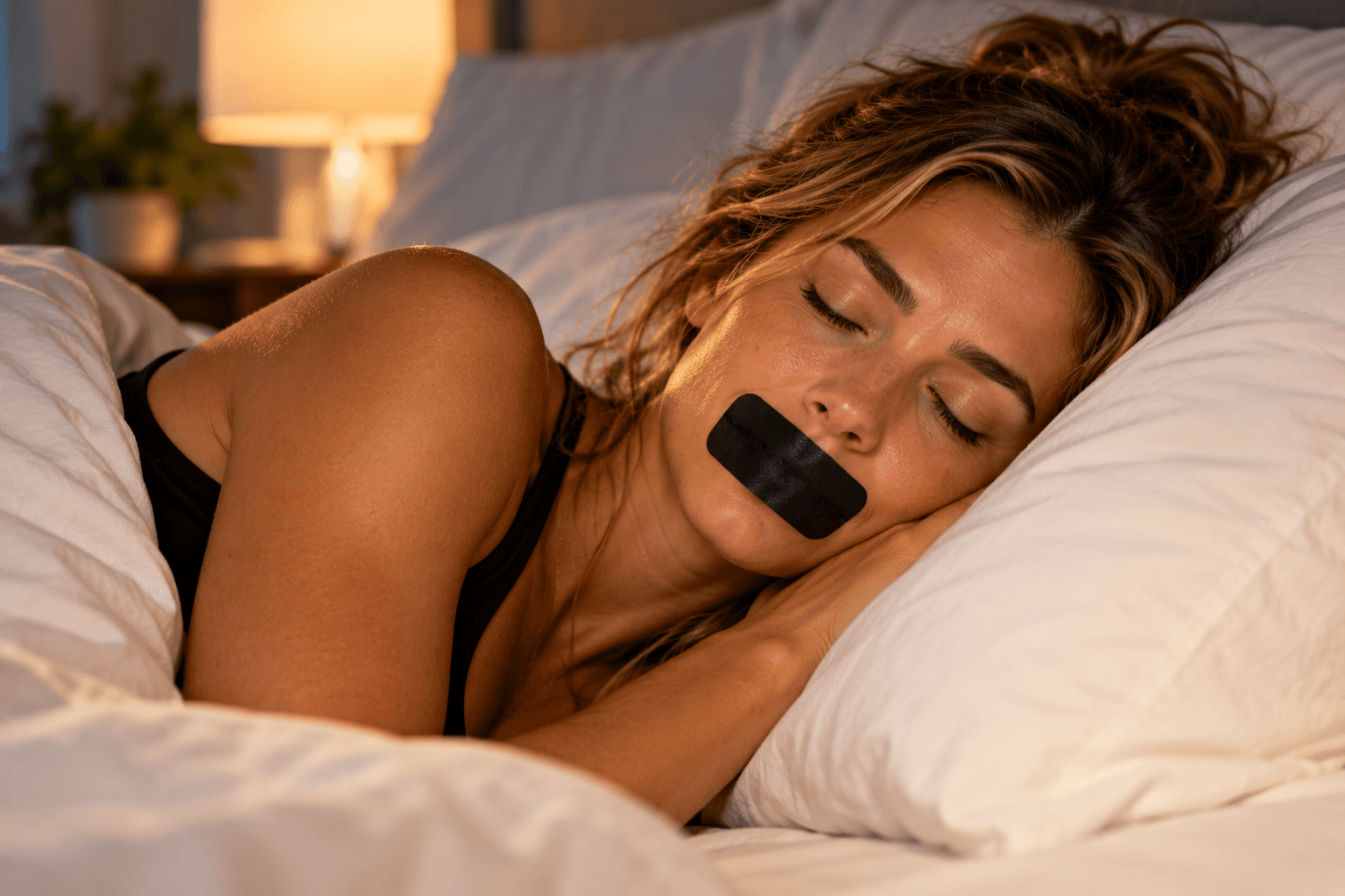 Close-up of a person sleeping peacefully
